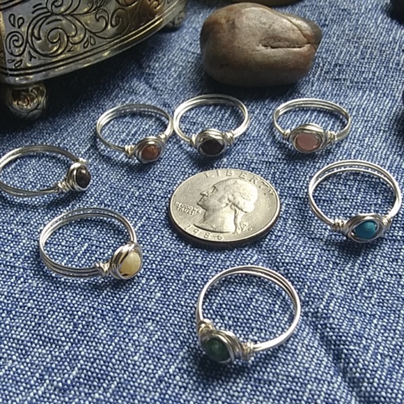 NWT Handmade Wire Wrapped Gemstone Ring - Picture 7 of 8